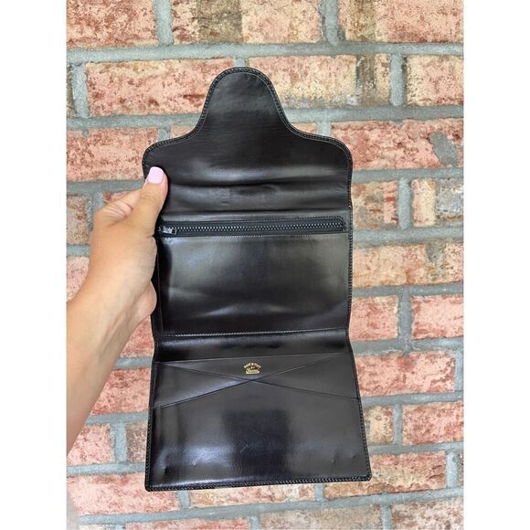 Gucci Womens Web Horsebit Sherry Clutch Flap Envelope Wallet Black - Picture 3 of 4